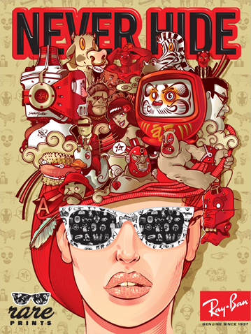 Cartaz Rayban Never Hide