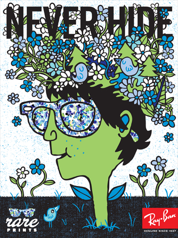 Cartaz Never Hide Ray Ban